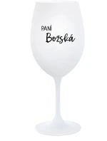 PANÍ BOŽSKÁ - bílá sklenice na víno 350 ml