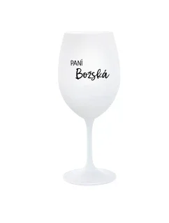 PANÍ BOŽSKÁ - bílá  sklenice na víno 350 ml