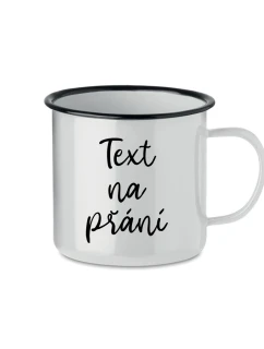 TEXT NA PŘÁNÍ - bílý plecháček 300 ml