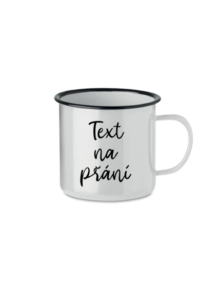 TEXT NA PŘÁNÍ - bílý plecháček 300 ml TEXT NA PŘÁNÍ - bílý plecháček 300 ml