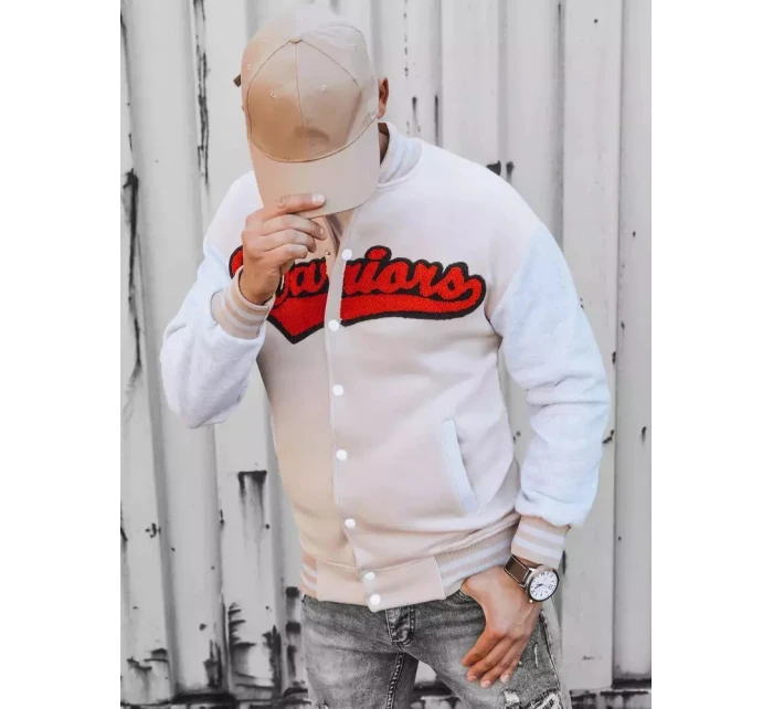 Pánská mikina na zip v barvě ecru Dstreet model 21966730 - FashionStreet