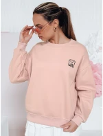 Dámska nadrozmerná mikina s výšivkou SOFTSLON ružová FashionStreet BY1432