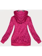 Ružová hrubšia mikina so šikmým zipsom a vzorom kotvy (2308) Ružová hrubšia mikina so šikmým zipsom a vzorom kotvy (2308)