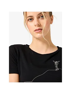 Koszulka z krótkim rękawem damska W model 22615749 TEE czarna - Super.natural