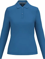 Kariban K 244 Dámske polo tričko s dlhým rukávom z piké 20.K244 svetlo kráľovská modrá
