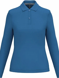 Kariban K 244 Dámske polo tričko s dlhým rukávom z piké 20.K244 svetlo kráľovská modrá