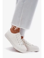 Dámske plátenné tenisky na platforme Big Star - biele Dámske plátenné tenisky na platforme Big Star - biele