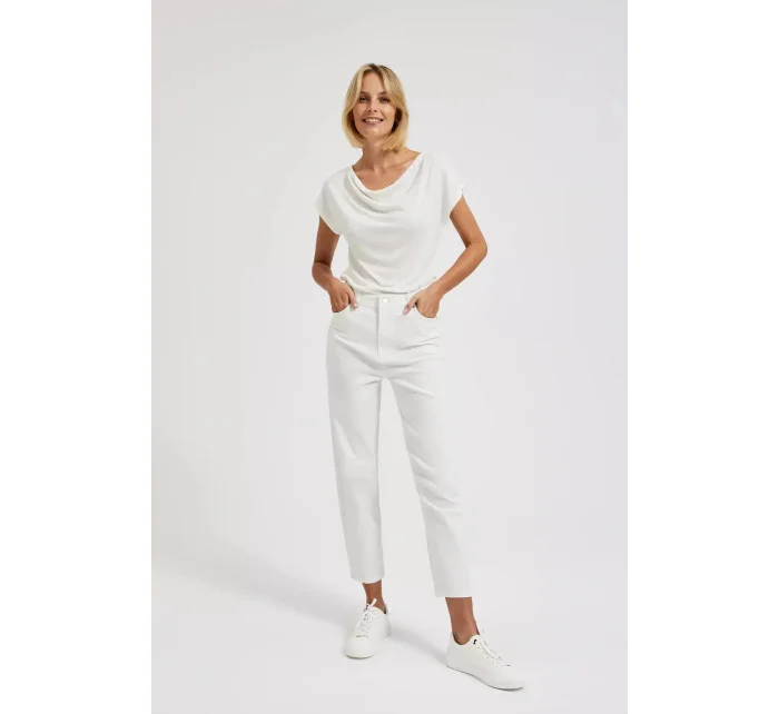 Dámske džínsy JE-4300 off-white - Moodo