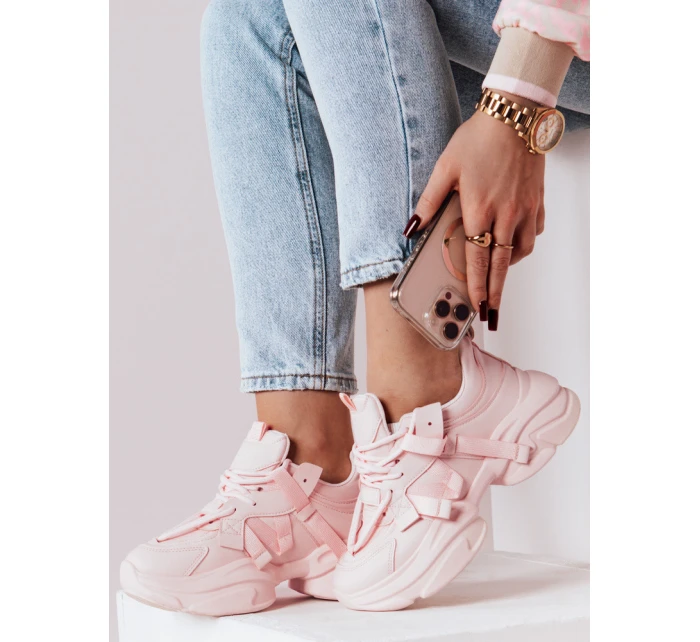 Dámské tenisky na platformě pink model 21983804 - Dstreet Dámské tenisky na platformě pink model 21983804 - Dstreet