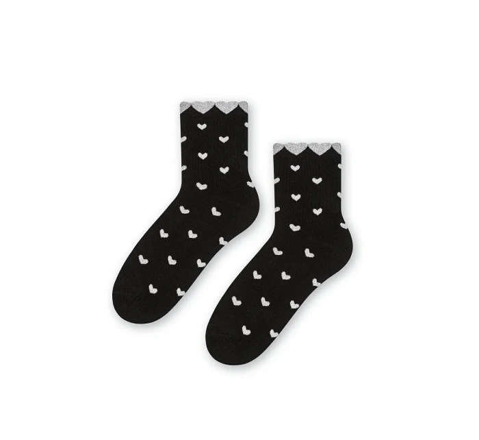 Dámské ponožky model 14559108 Srdce - Steven Dámské ponožky model 14559108 Srdce - Steven