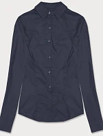 Klasická dámska tmavomodrá košeľa (HH039-4)