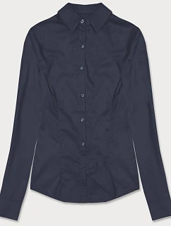 Tmavě modrá klasická dámská košile model 18302315 - J.STYLE