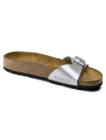 Dámske žabky Birkenstock Madrid Birko-Flor Silver regular wide (0040411) dámske Dámske žabky Birkenstock Madrid Birko-Flor Silver regular wide (0040411) dámske