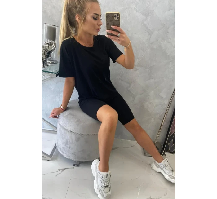 Súprava top+legíny čierna