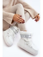 Damskie Wiązane Śniegowce Białe Soia Damskie Wiązane Śniegowce Białe Soia