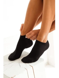 Damskie Skarpetki Stopki Gładkie ULTRA CIENKIE Czarne