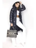 DŁUGA KURTKA PUCHOWA DAMSKA GRANATOWA model 21244364 - Ann Gissy