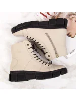 Rieker W X3428 béžové zateplené topánky