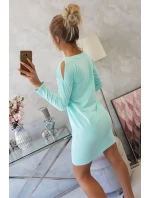 Šaty s potlačou Love v mätovej farbe Šaty s potlačou Love v mätovej farbe