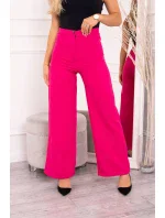 Široké kalhoty fuchsiové barvy