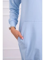 Šaty s kapucí v modré barvě Šaty s kapucí v modré barvě