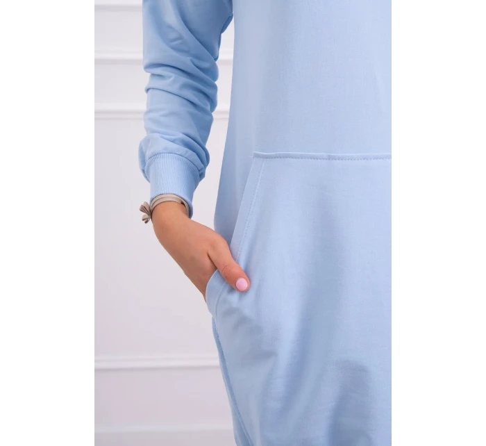 Šaty s kapucí v modré barvě Šaty s kapucí v modré barvě