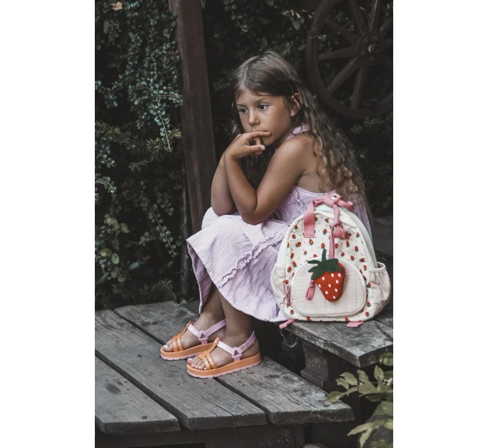 Dziecięce Pachnące Sandałki Na Rzep ZAXY LL385026 Pomarańczowe