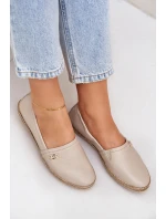 Elegantní Kožené Espadrilky Dámské Béžové model 21684033 - Zazoo