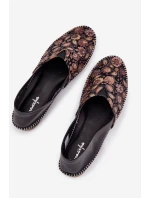 Kožené Vzorované Baletky model 21693638 Černé - Maciejka