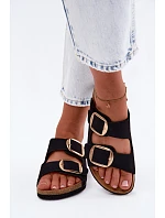 Dámské pantofle na korkové podrážce s  Černé model 22122995 - Lee Cooper