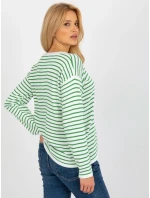 Dámsky sveter LC SW 6006 .22 biele a zelené - FPrice