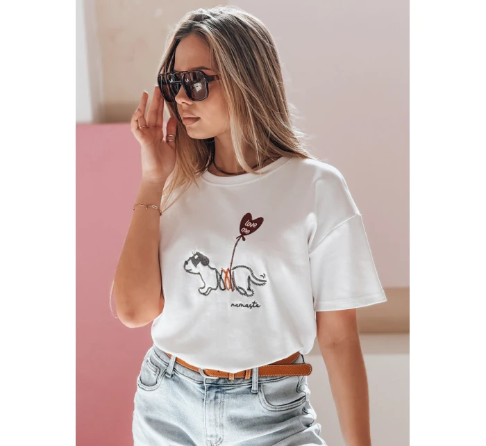 Dámské tričko oversize se  white Dstreet model 21989246 - FashionStreet