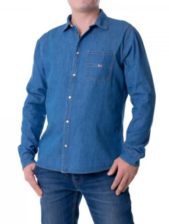 Tommy Jeans Cotton Denim Shirt Mid Indigo M pánské model 19055623 - Tommy Hilfiger
