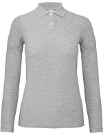 B&C ID.001 LSL /women Dámske polo s dlhým rukávom z piké 01.0I13 heather grey B&C ID.001 LSL /women Dámske polo s dlhým rukávom z piké 01.0I13 heather grey
