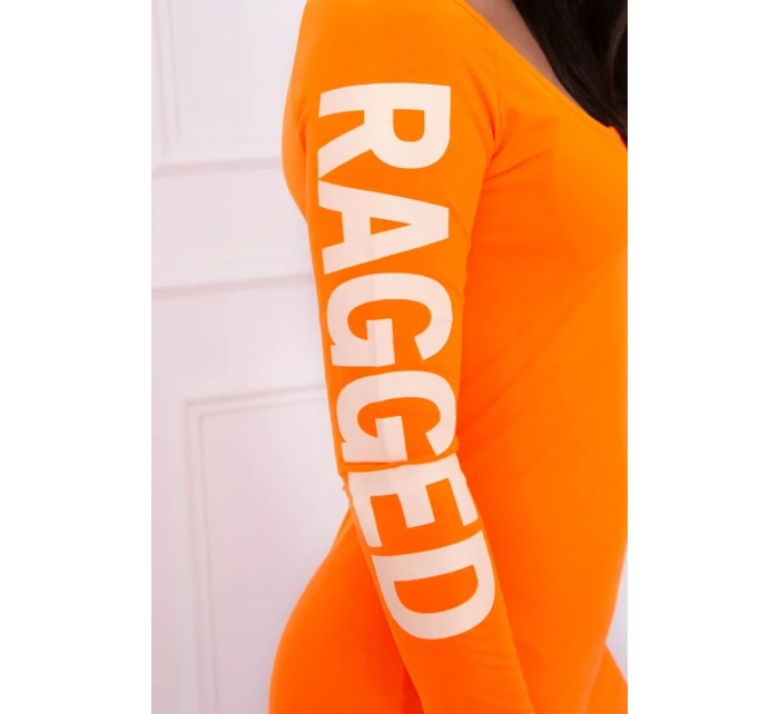 Otrhané oranžové neónové šaty