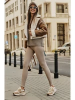 Ocieplane Sneakersy Damskie Skórzane Big Star OO274A317 HI-POLY SYSTEM Beżowe Ocieplane Sneakersy Damskie Skórzane Big Star OO274A317 HI-POLY SYSTEM Beżowe