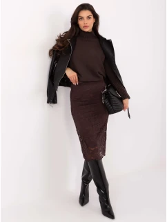 Spódnica MI SD model 21724651 ciemny brązowy - FPrice