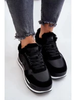 Dámske zateplené tenisky na platforme Big Star Black