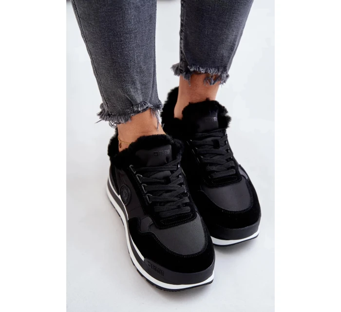 Dámske zateplené tenisky na platforme Big Star Black