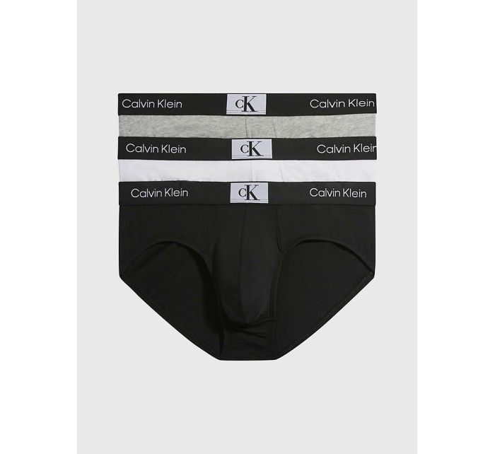 Pánske slipy 3 Pack Briefs CK96 000NB3527A6H3 čierna/biela/sivá - Calvin Klein