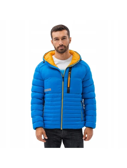 Pánska bunda C372 modro-žltá - Ombre