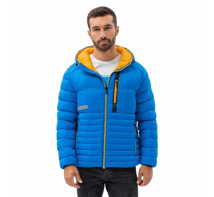 Pánska bunda C372 modro-žltá - Ombre