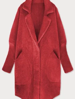 Dlouhý červený vlněný přehoz přes oblečení typu model 21472285 - MADE IN ITALY