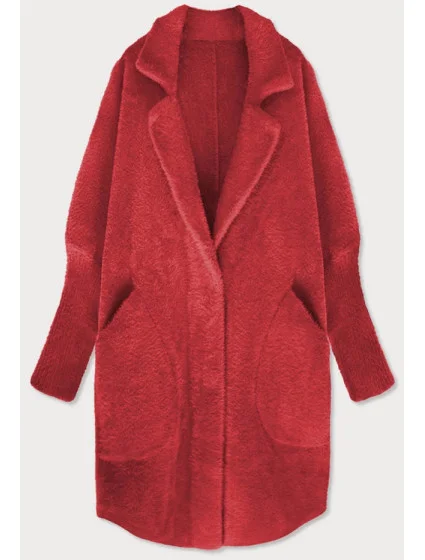 Červená vlna z alpaky na oblečenie (7108)