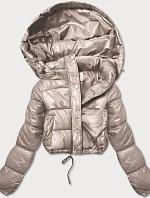 Krátka páperová bunda béžová (d2-3831-62)