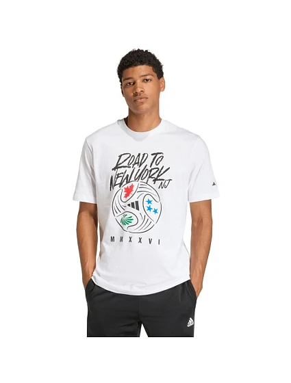 Pánske tričko adidas FIFA World Cup 26TM Road to NYNJ Graphic t-shirt white KB2535 pánske Pánske tričko adidas FIFA World Cup 26TM Road to NYNJ Graphic t-shirt white KB2535 pánske