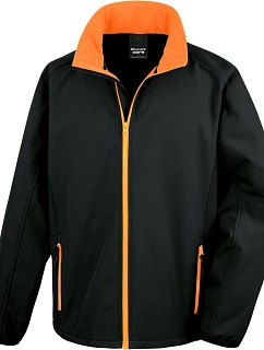 R Pánská 2vrstvá softshell bunda "Printable" 30. black/orange model 22428145 - Result