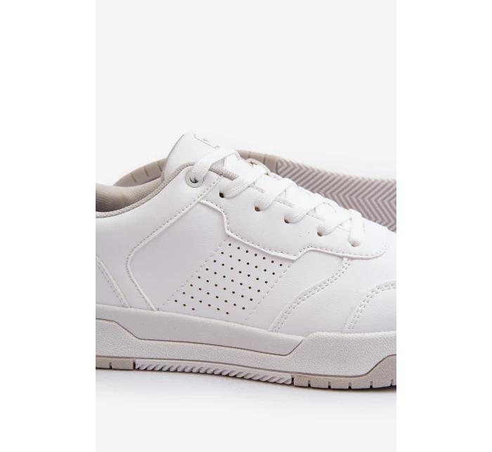 Sneakersy Męskie Z Eko Skóry Białe Radikalle Sneakersy Męskie Z Eko Skóry Białe Radikalle