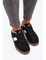 Semišové dámské tenisky model 21708284 Černé - VINCEZA