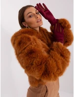 Rękawiczki AT RK model 19161922 bordowy - FPrice Rękawiczki AT RK model 19161922 bordowy - FPrice